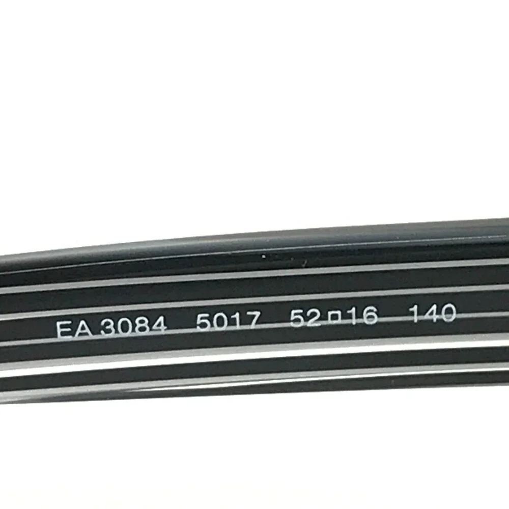 Emporio Armani Eyeglasses Frames EA3084 5017 Black Gray Clear Striped 52-16-140